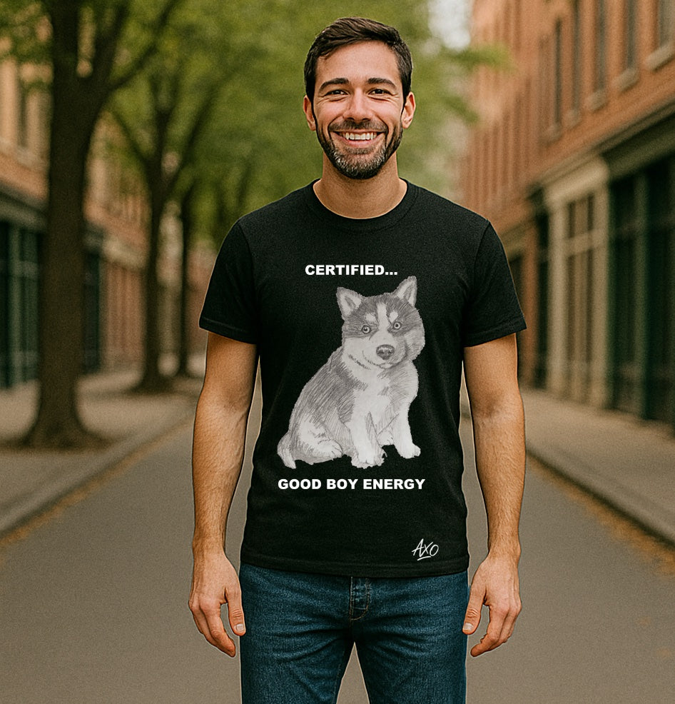 aXo Good Boy Energy Husky T-Shirt