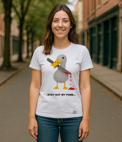 Anthem T-shirt Stay Out My Pond With The Duck White Medium