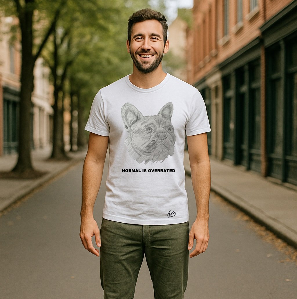 aXo Frenchy T-Shirt X-Large White Hand Drawn Limited Edition