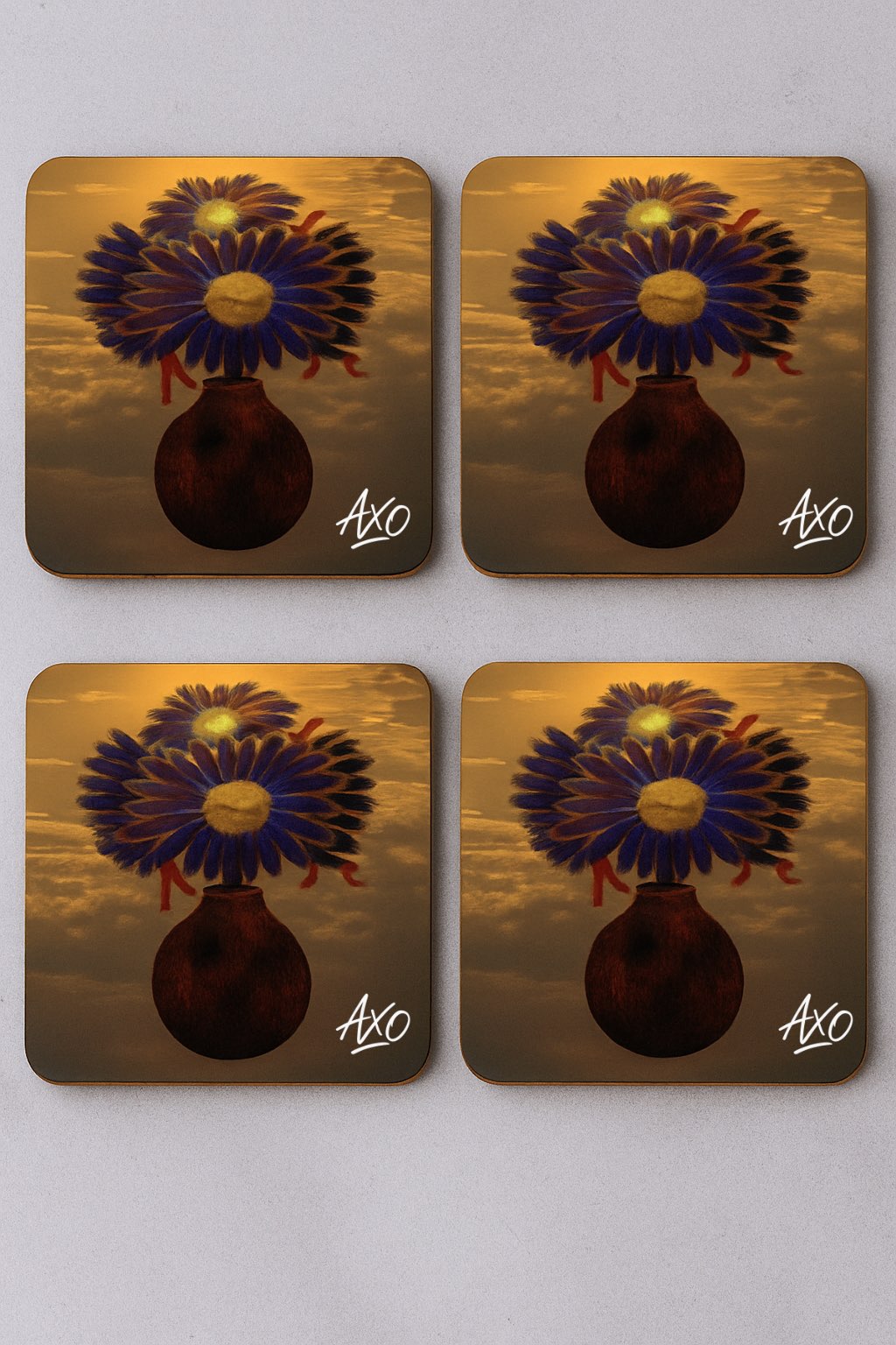 aXo Sunflower Sky Coaster 4 Set